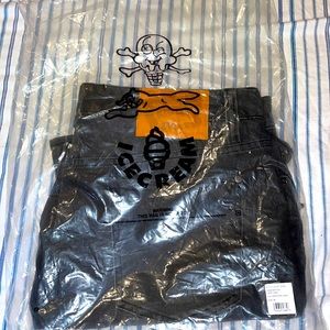 Ice cream running dog blue logo jeans